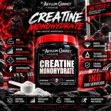 Creatina Insane Labz 1kg - 200 Porciones