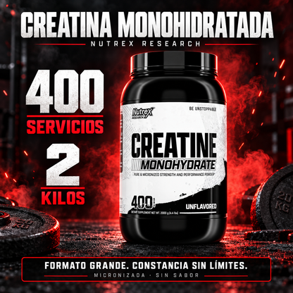 Creatina Nutrex 2 kg – 400 Porciones