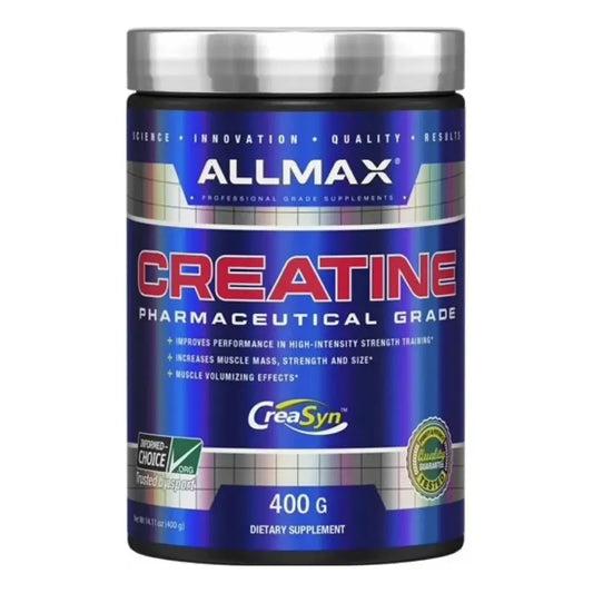 Creatina Monohidratada Allmax 400g 80 Servicios Vegana Sin Sabor