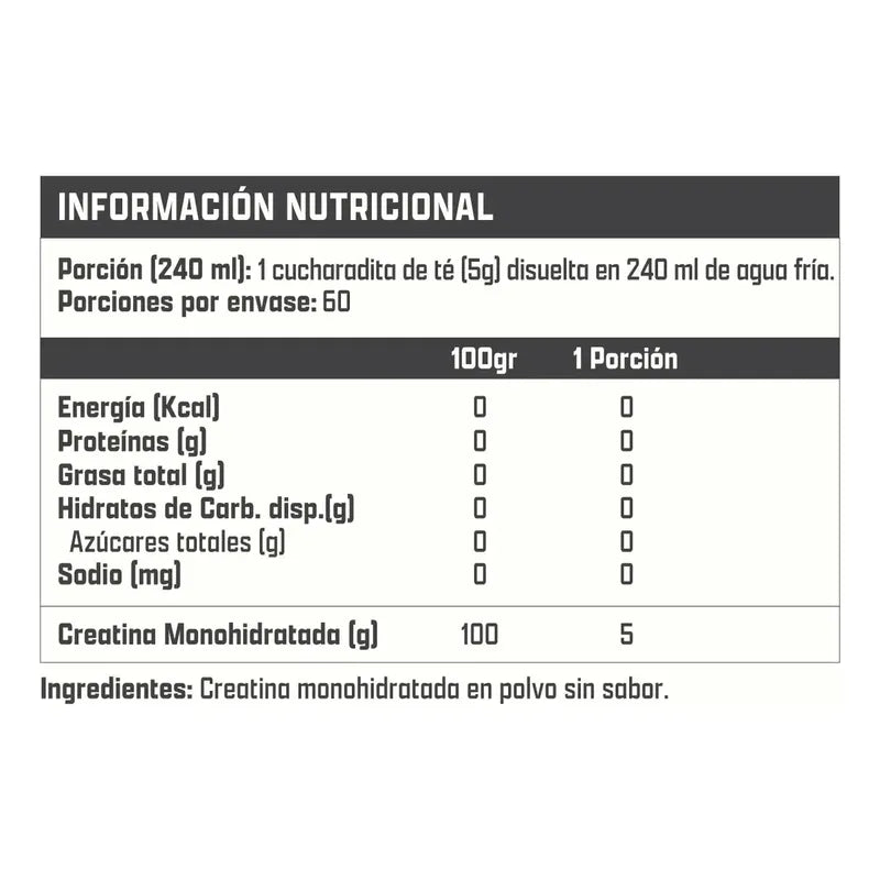 Creatina Powder - 300 Gr. Optimum Nutrition Sin Sabor