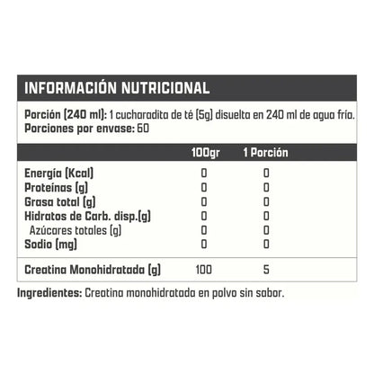 Creatina Powder - 300 Gr. Optimum Nutrition Sin Sabor