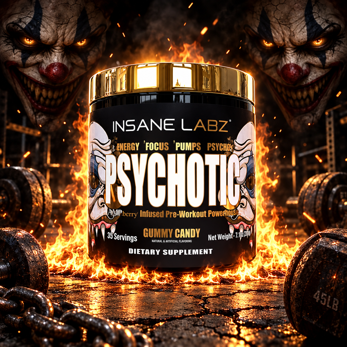 Psychotic Gold Insane Labz – Pre Entreno