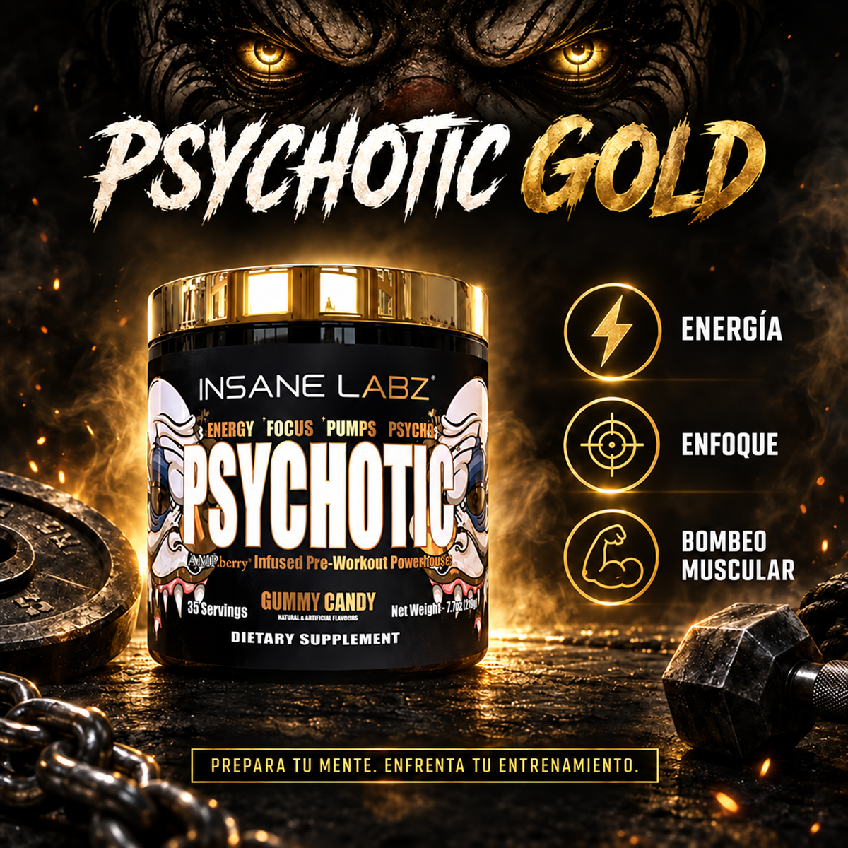 Psychotic Gold Insane Labz – Pre Entreno