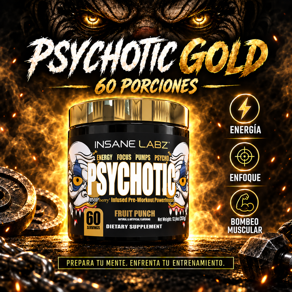 Psychotic Gold Insane Labz - 60 Servicios