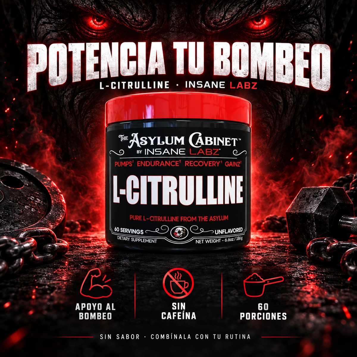 L-Citrulina Insane Labz – 60 Porciones